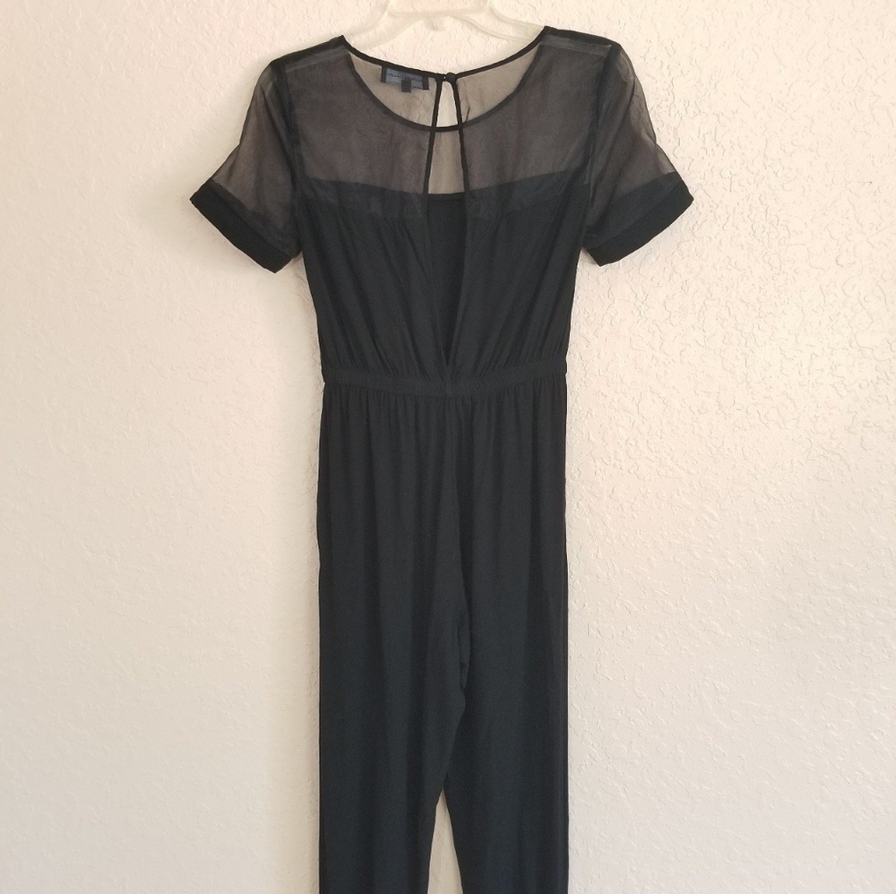 Black open back jumpsuit